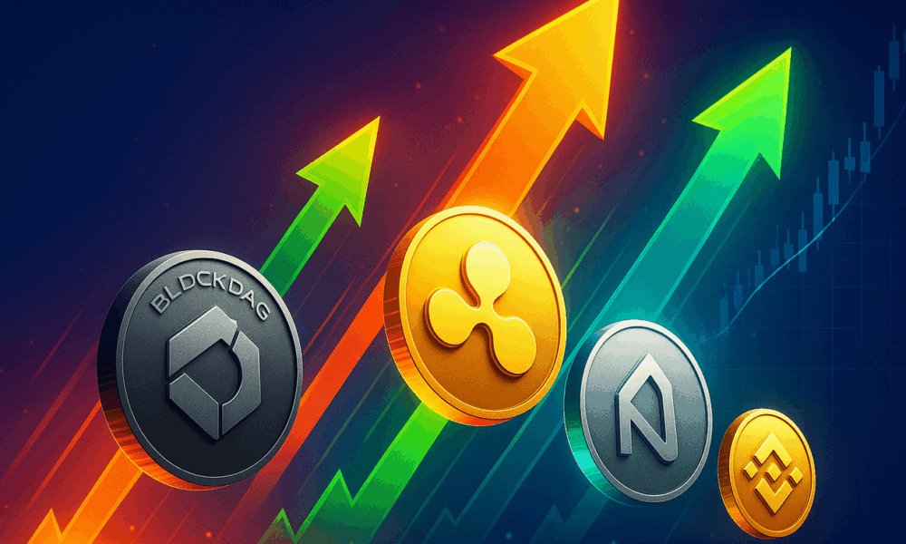BlockDAG gains 2,660% and targets $1, XRP nears a breakout amid legal progress, NEAR reports record users, and BNB shows strength. Here are the top crypto coins to buy today.