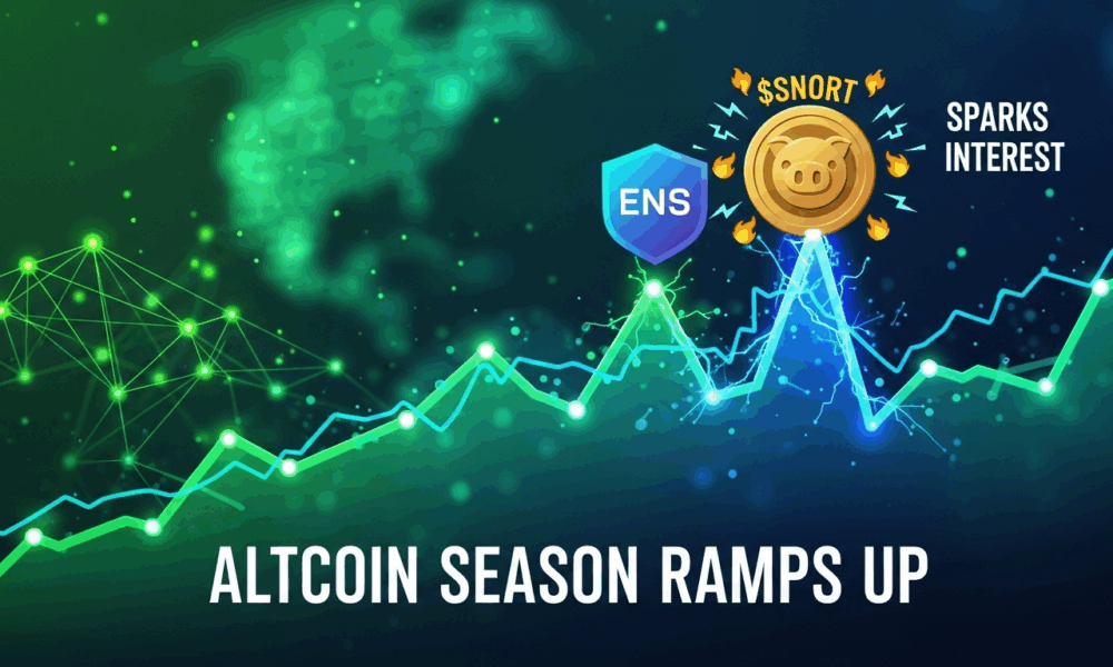 Altcoins are stealing the show as ENS skyrockets 37% this week and utility tokens like SNORT spark meme‑coin fever—here’s the latest trend, what it means for traders, and how to navigate the high‑volatility upside.