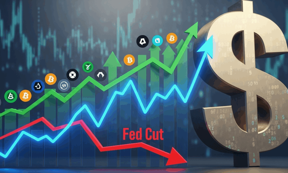 Following the Fed’s rate cut, Bitcoin and major altcoins resumed their ascent, but the dollar’s strength could limit how high cryptos climb.