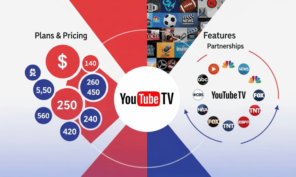 YouTube TV offers live TV, unlimited DVR, and integrations with Roku and Chromecast. Here’s a complete guide to its pricing, features, and partnerships in 2025.