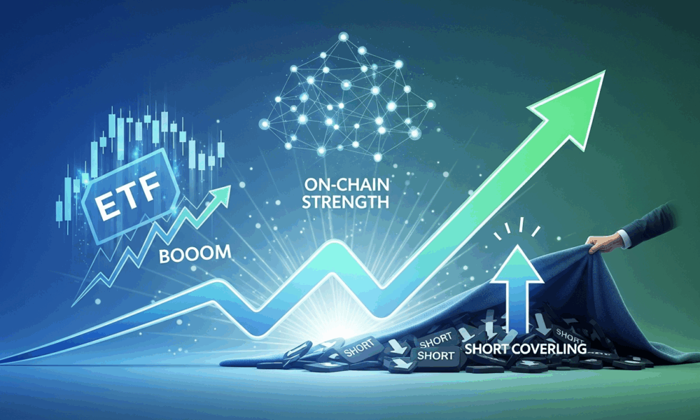 XRP jumps over 8% toward $2 as ETF inflows, rising on-chain activity, and short-covering fuel today’s rally. Here’s why XRP is moving higher.