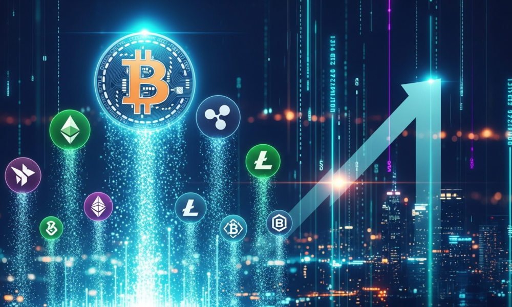 Bitcoin and most altcoins are rising as traders bet on a Federal Reserve rate cut, with futures open interest climbing and institutional buying providing early momentum.